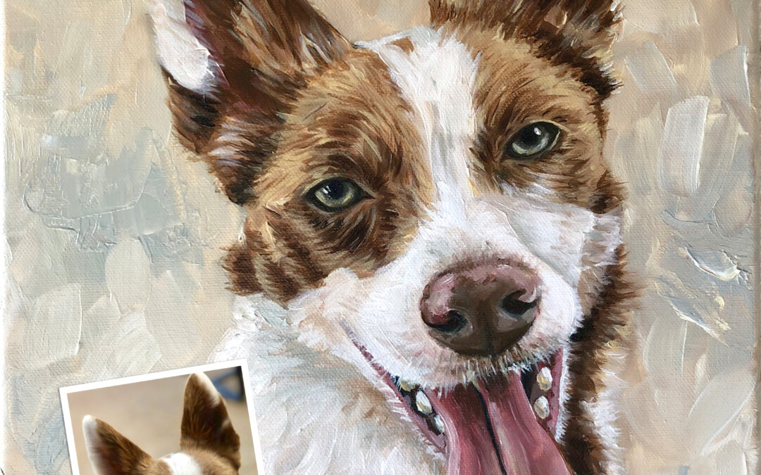 Pet Dog Portrait Oil Painting