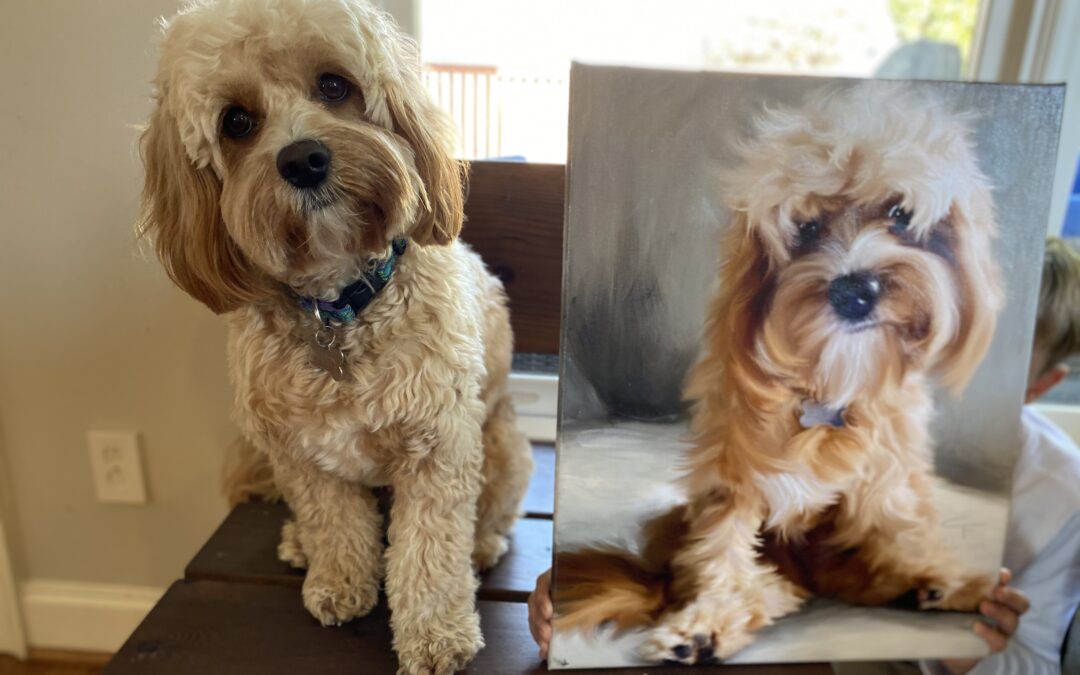 Custom Dog and Pet Mix Media Painted Portrait from Your Photo in  Birmingham Alabama