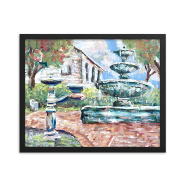 "Downtown Fountain" Framed Print - Image 4