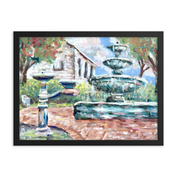 "Downtown Fountain" Framed Print - Image 5