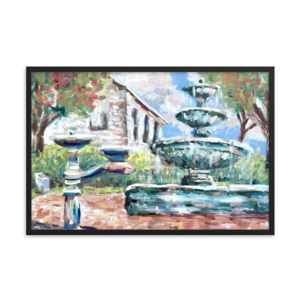 "Downtown Fountain" Framed Print - Image 6