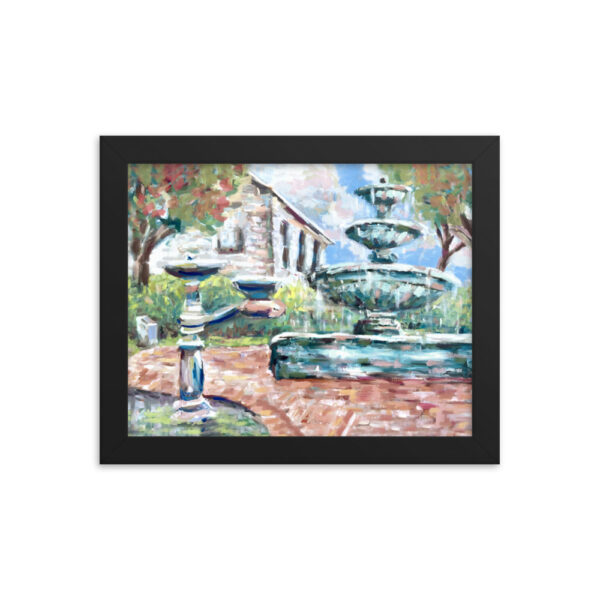"Downtown Fountain" Framed Print - Image 2