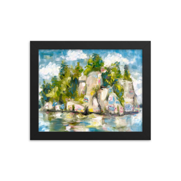 Lake Martin's “Chimney Rock” Art Framed Print - Image 2