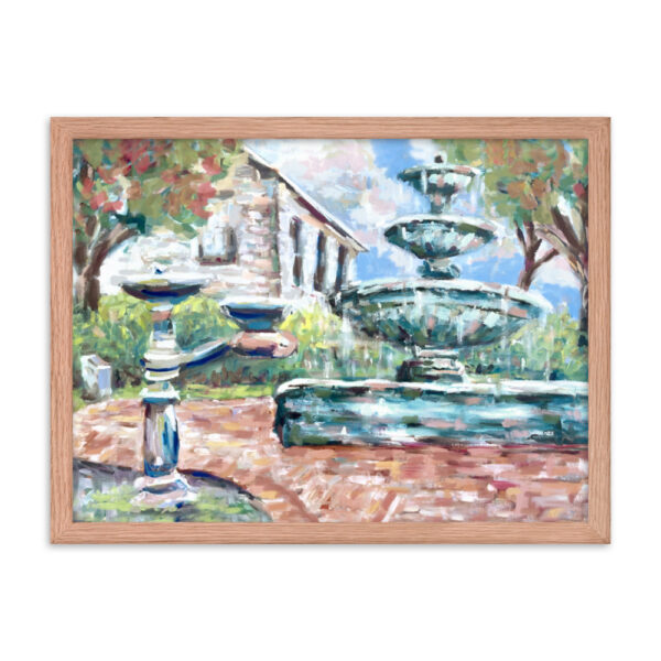"Downtown Fountain" Framed Print - Image 9