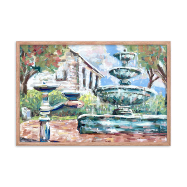 "Downtown Fountain" Framed Print - Image 10