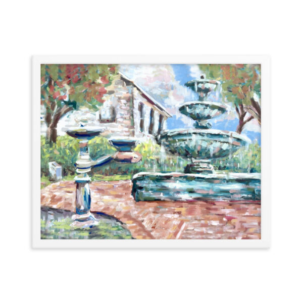"Downtown Fountain" Framed Print - Image 13