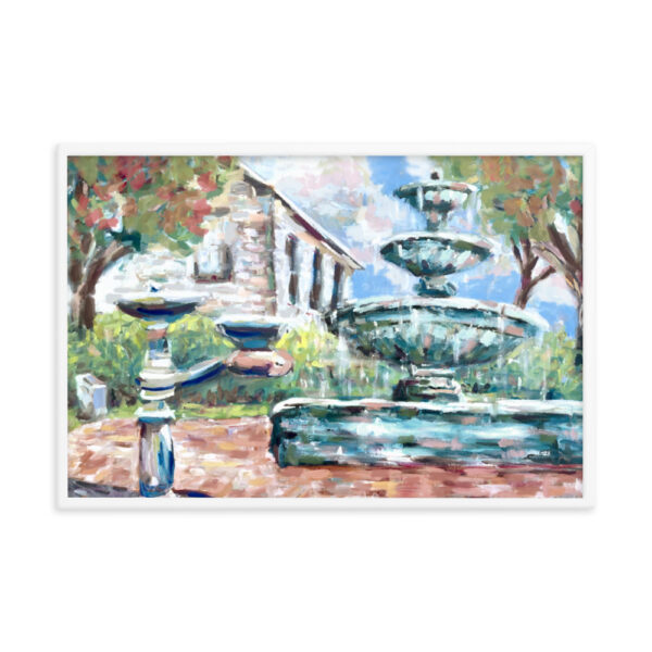 "Downtown Fountain" Framed Print - Image 15