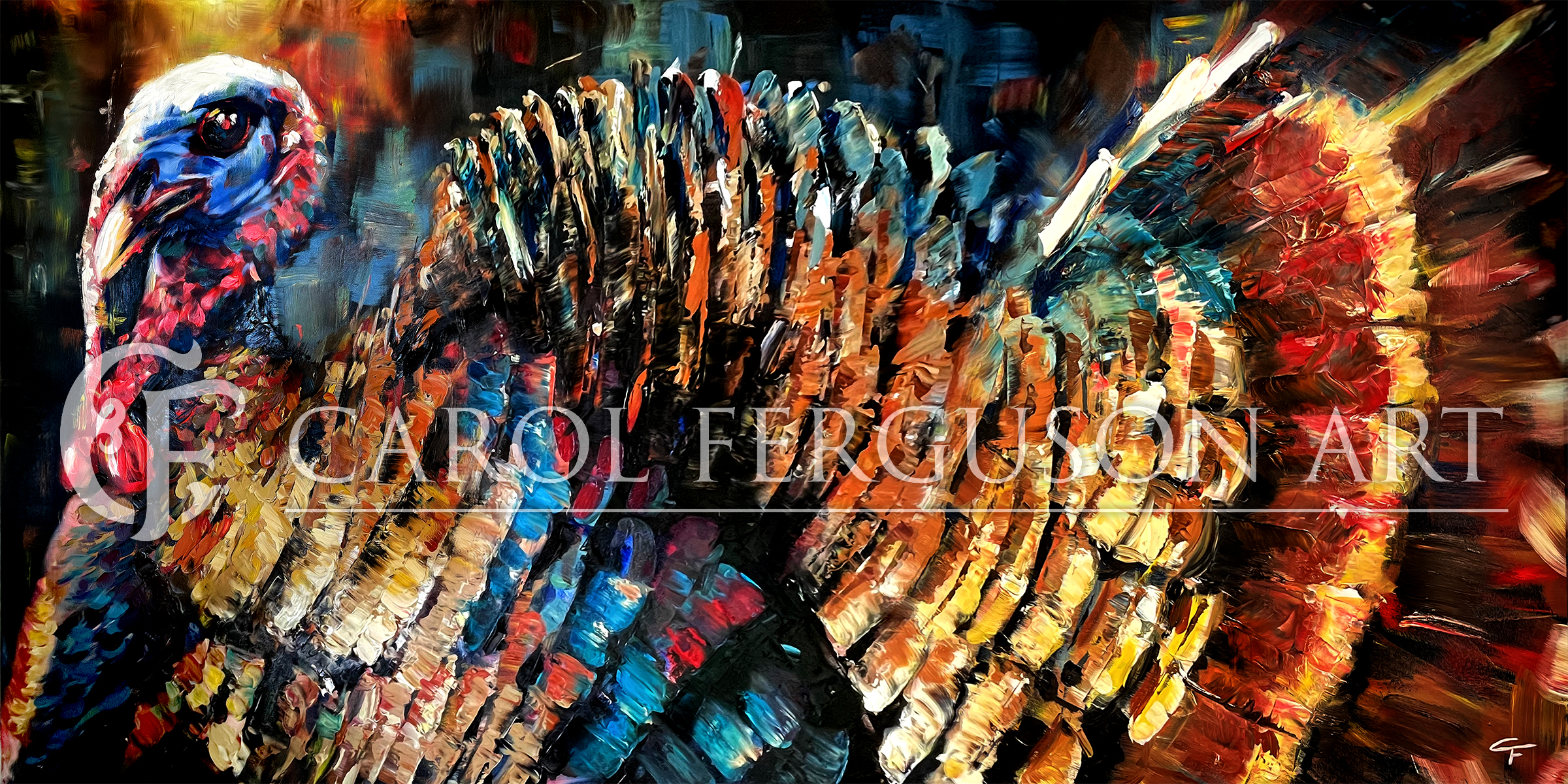 Al Wildlife Federation Wild Turkey Oil Painting by Carol Ferguson Art Wetumka Al Kelly Art Show 2023